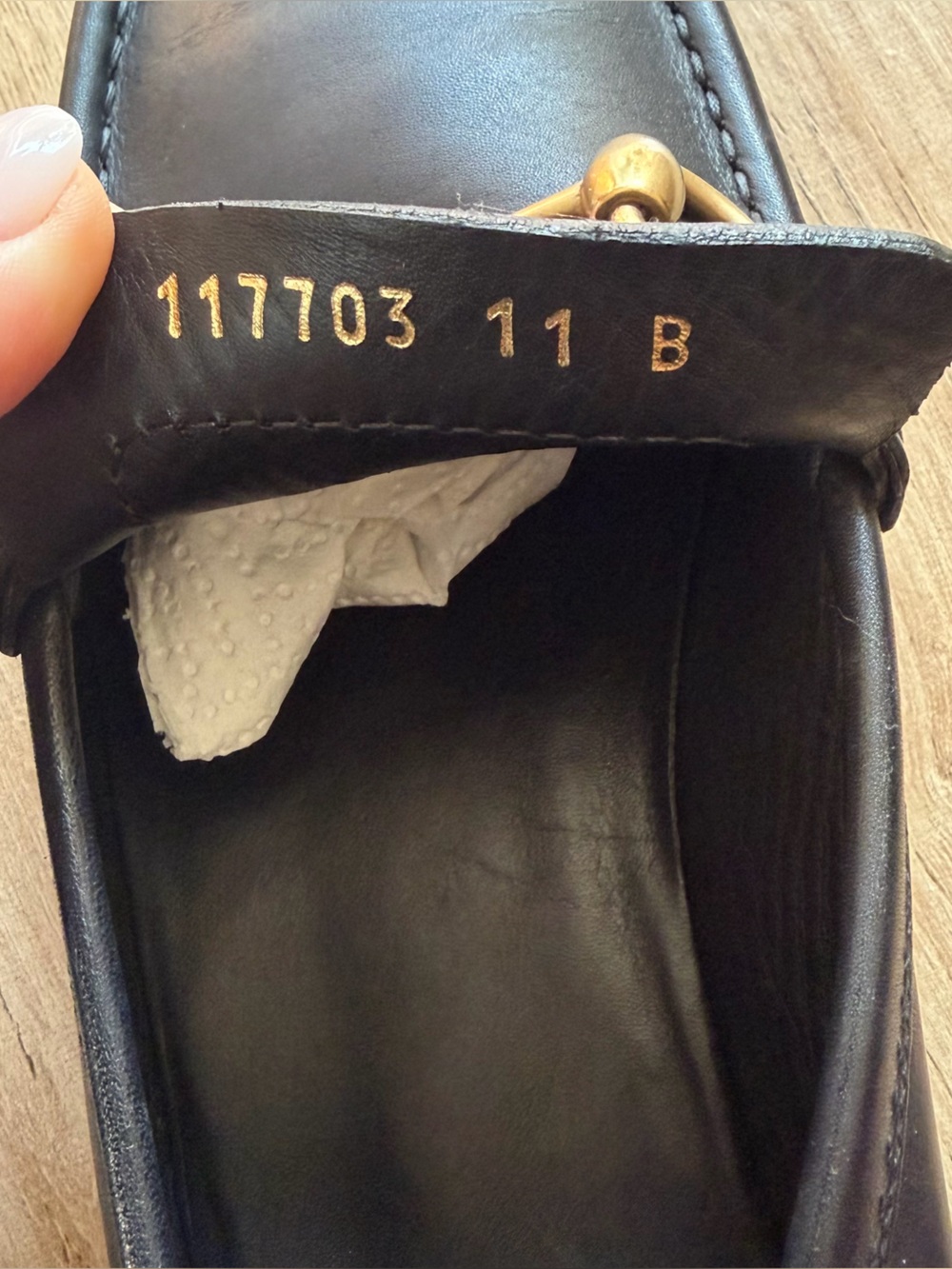 GUCCI Men’s Black Leather Horsebit Driving Loafers Size 11B - Picture 5 of 9